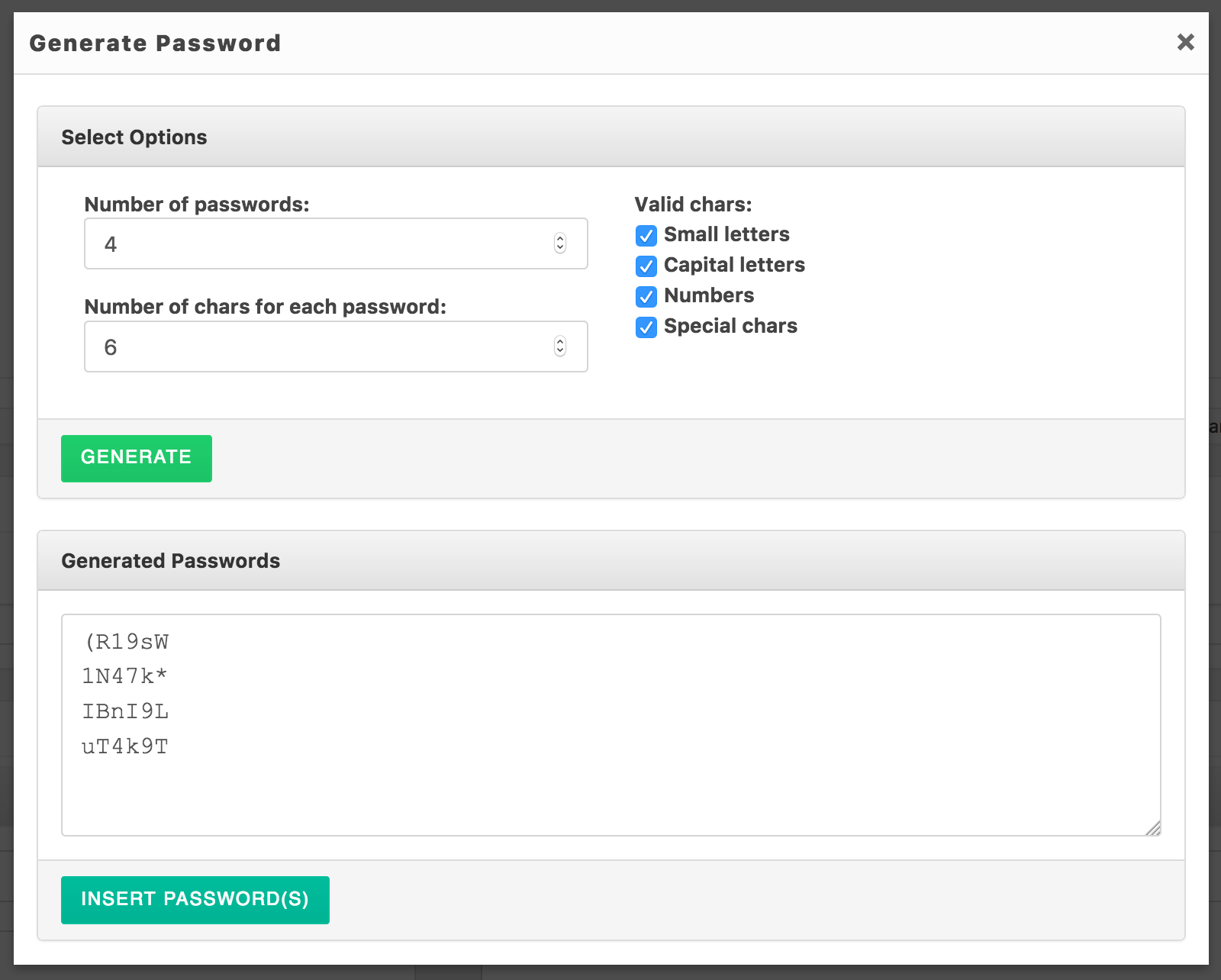 Password Generator - WordPress Download Manager